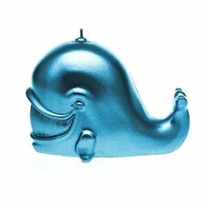 Candellana Blue Metallic Whale Candle